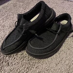 Hey Dude Men's Black/Dark Grey Loafers 7M